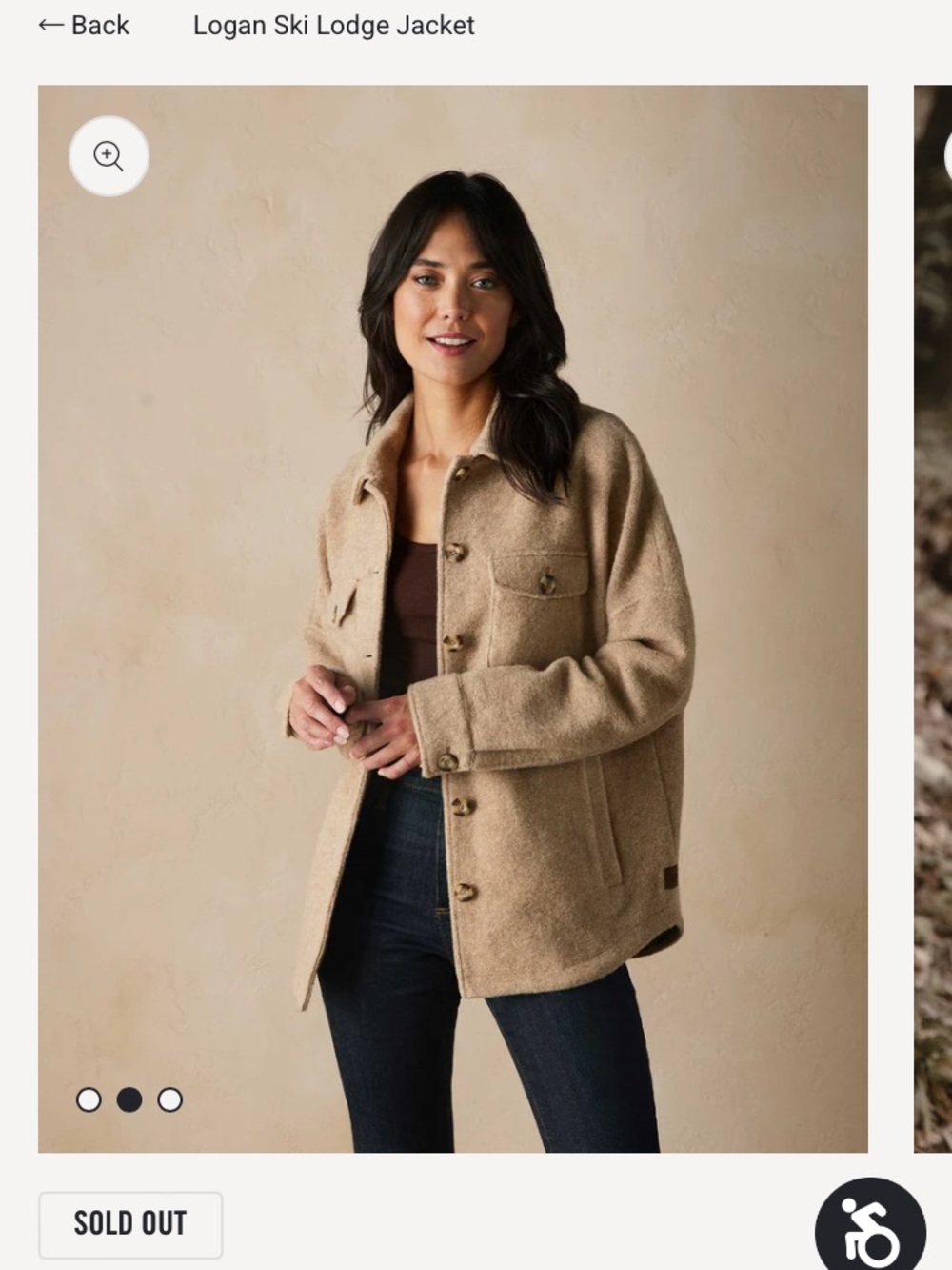Logan Ski Lodge Jacket NWT - Tan Wool Jacket